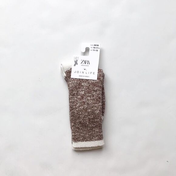 Zara NWT brown twisted socks 6-7Y - Picture 1 of 3